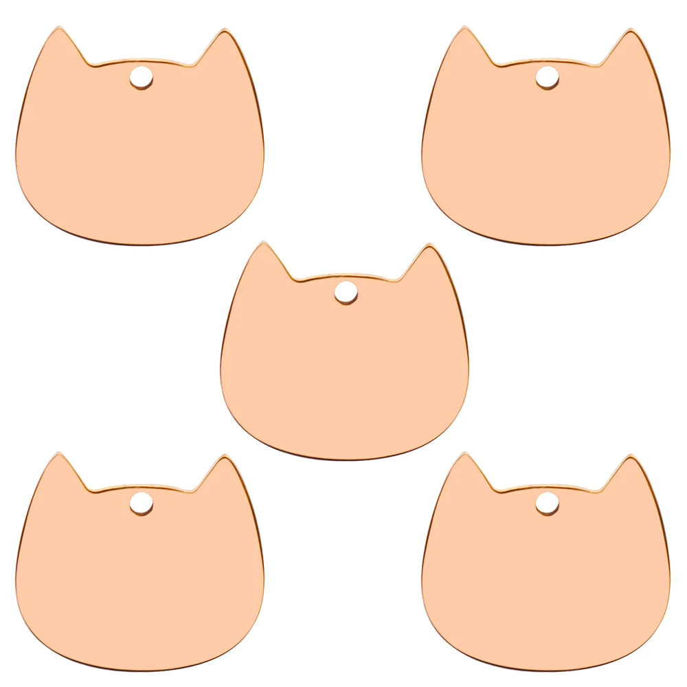 Placa identificación perro acero inoxidable – cara gato - imagen 5