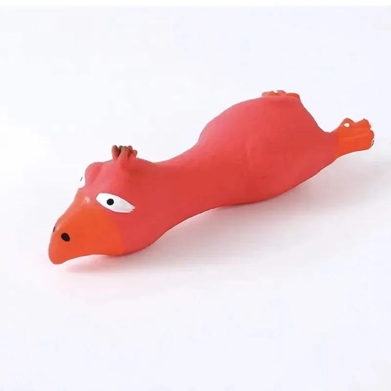 Juguete chirriante para perros con forma de pollo de látex, juguete masticable duradero para razas pequeñas y medianas, suministros interactivos para mascotas - imagen 3