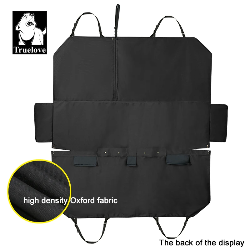 Truelove-Funda de asiento de coche para mascotas, cubierta de asiento trasero para coches, SUVs, camiones, diseño con cremallera, perros y gatos, impermeable, duradera, a prueba de arañazos, TLP1981 - imagen 2