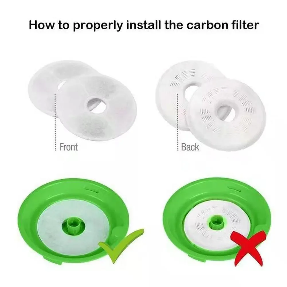 Reemplazo de filtros de carbón activado, filtro automático de fuente para beber para mascotas, fuente para beber de agua para perros, 15 cm - imagen 3