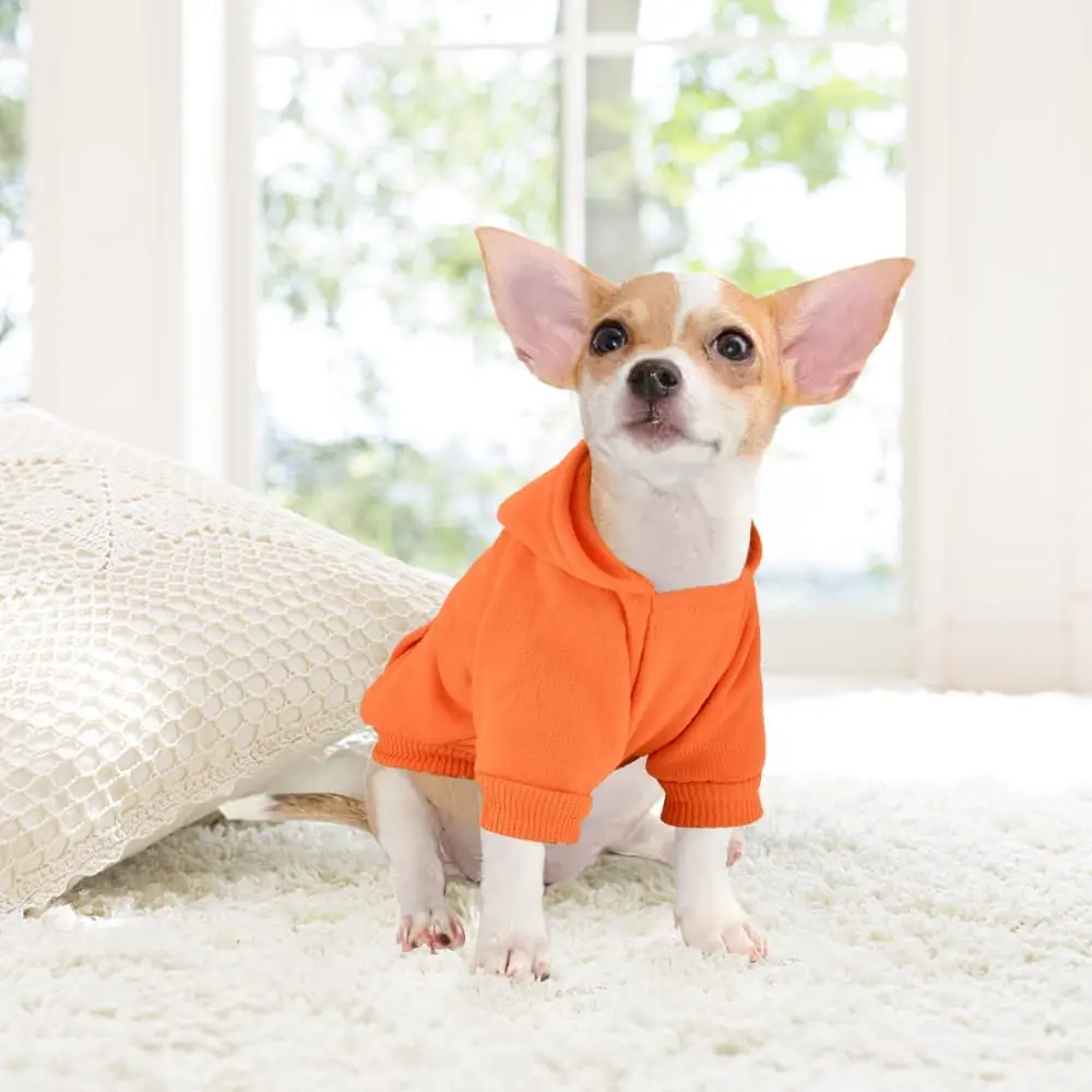Sudaderas con capucha clásicas para perros con bolsillo, ropa para perros pequeños y medianos para Chihuahua Yorkie, sudadera para perros de otoño e invierno, ropa para mascotas - imagen 5