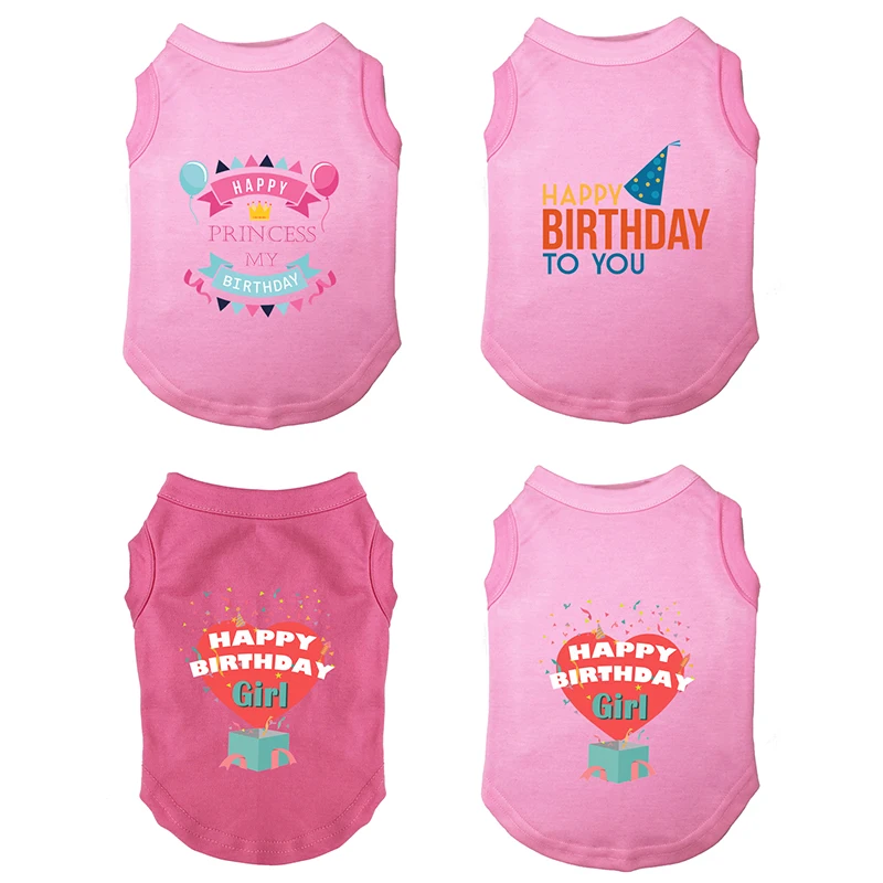 Ropa de cumpleaños para perros, camiseta de verano para perros pequeños y medianos, chaleco para gatos y cachorros, disfraz bonito para mascotas, ropa para perros, envío directo - imagen 2