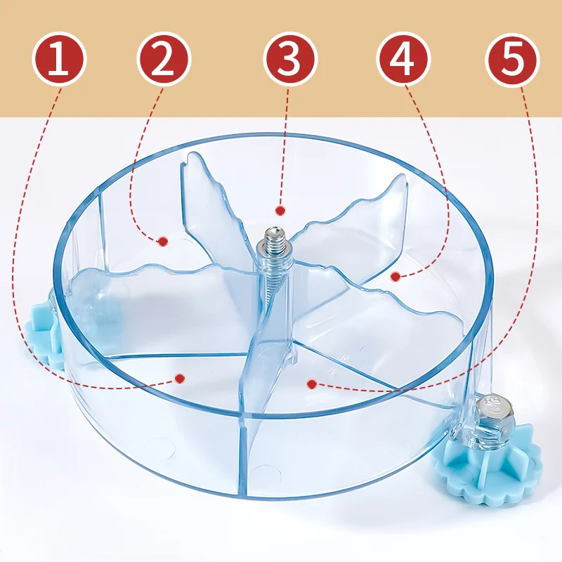 Rueda para loros y pájaros, juguete para loros, rueda de forrajeo para loros grandes, herramientas de entrenamiento para alimentación de pájaros, portátil para periquitos y cacatúas - imagen 4