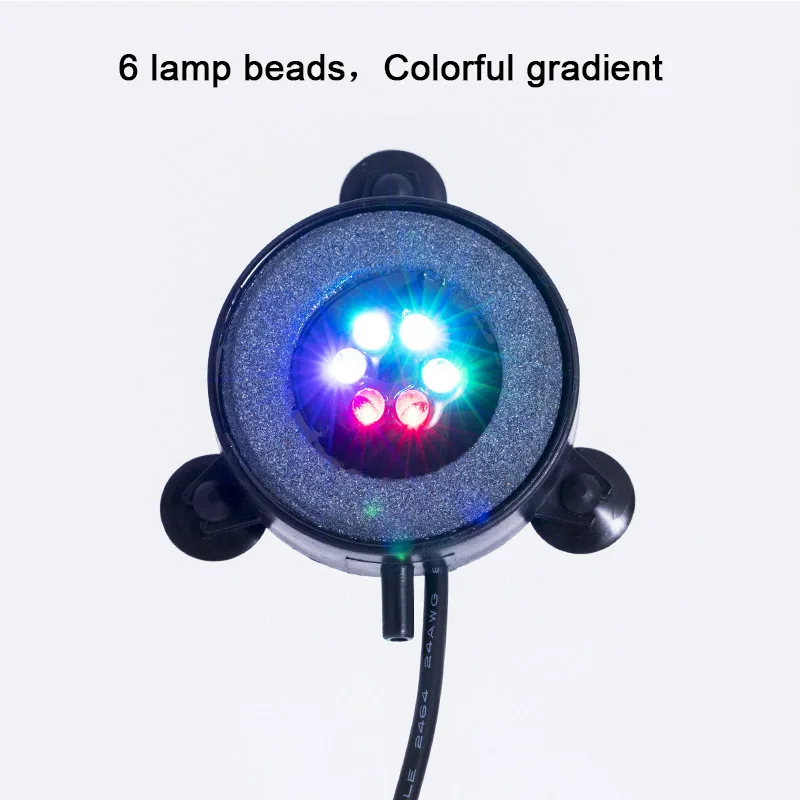 Luz LED de burbuja de aire para acuario, luz de tanque de peces impermeable, luz cambiante colorida para acuario, lámpara de buceo, lámpara de decoración de tanque de peces - imagen 2