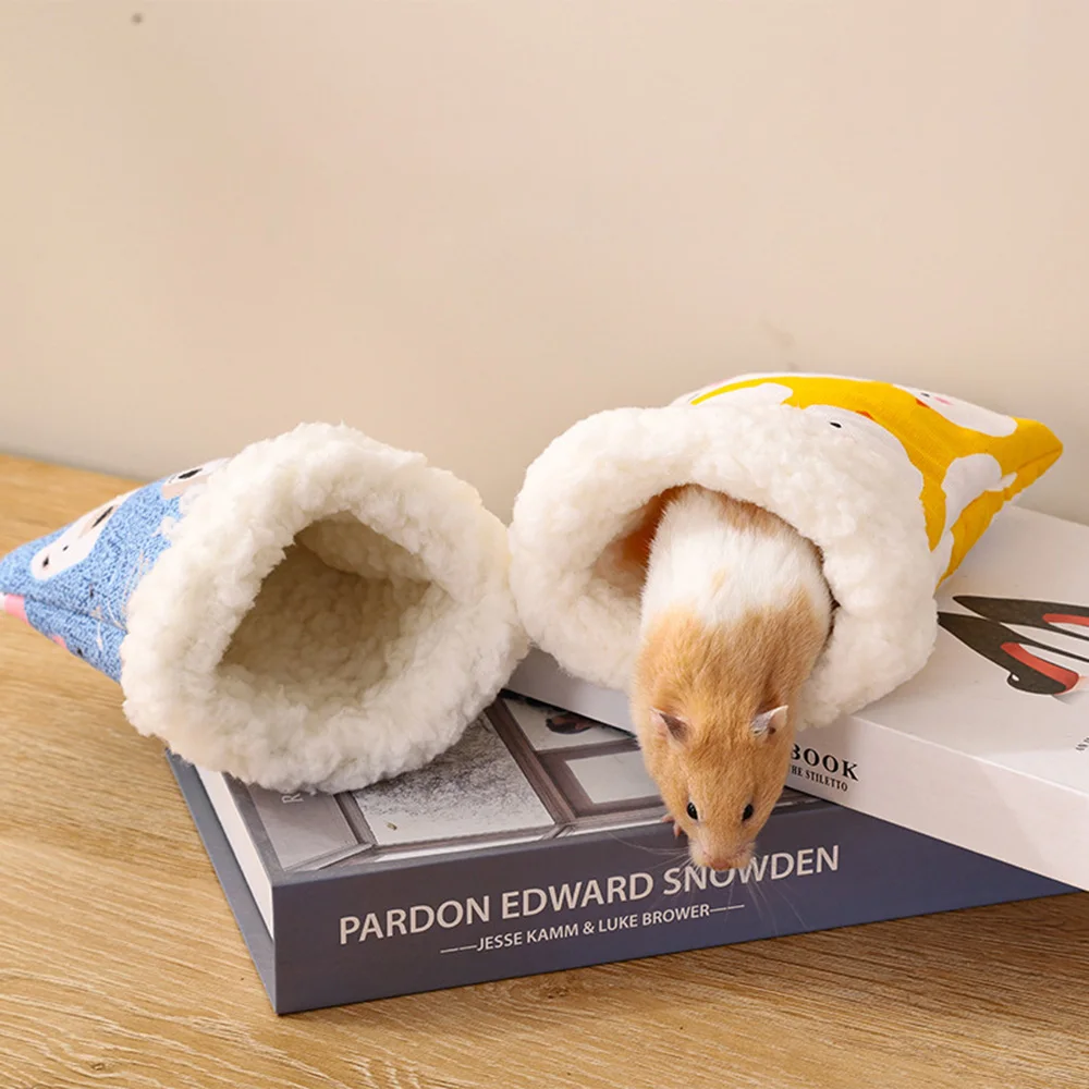 Nido cálido para mascotas pequeñas, casa para hámster, saco planeador de azúcar, saco de dormir dorado para hámster, cama acogedora para hámsteres enanos, suministros para mascotas - imagen 5