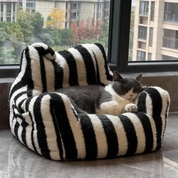 Cama nido sofá cálido para gatos pequeños y perros de interior
