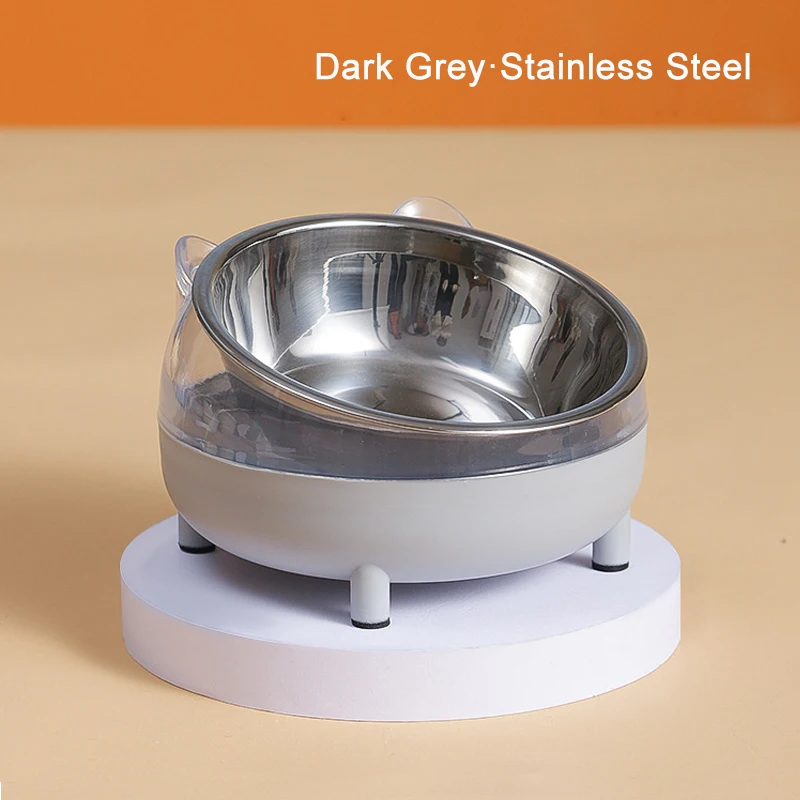 Cuenco de comida para gatos, Protector de cuello de acero inoxidable, cuenco de alimentación para perros, cuencos de agua para gatos pequeños, suministros para mascotas - imagen 3