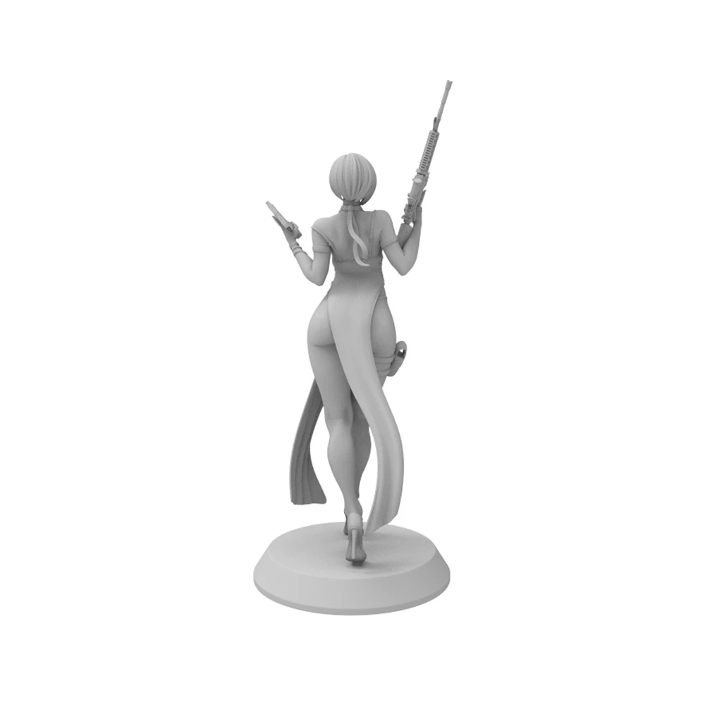 Kit modelo resina chica pistola doble cañón gris para armar sin pintar - imagen 4