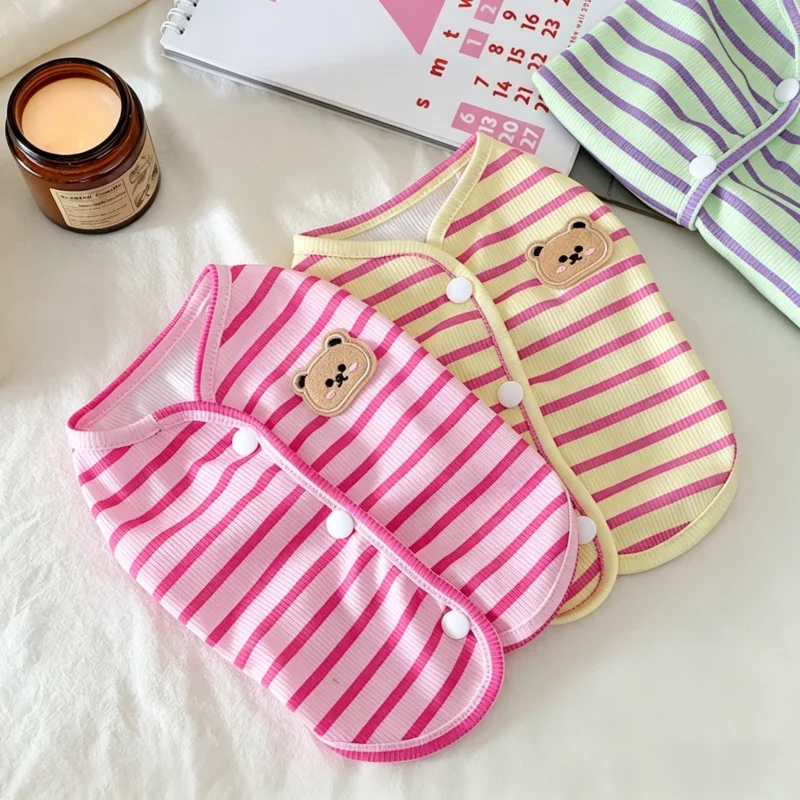 Chaleco estampado de oso para perro – Ropa de verano para Bichón - imagen 5