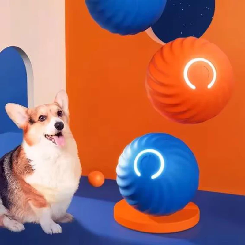 Juguetes inteligentes para perros, pelota para saltar por gravedad, pelota rodante recargable resistente a mordeduras, juguetes interactivos para perseguir gatos y perros - imagen 2