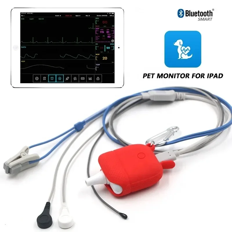 Monitor veterinario Bluetooth para gatos y perros con ECG & SpO2 - imagen 4