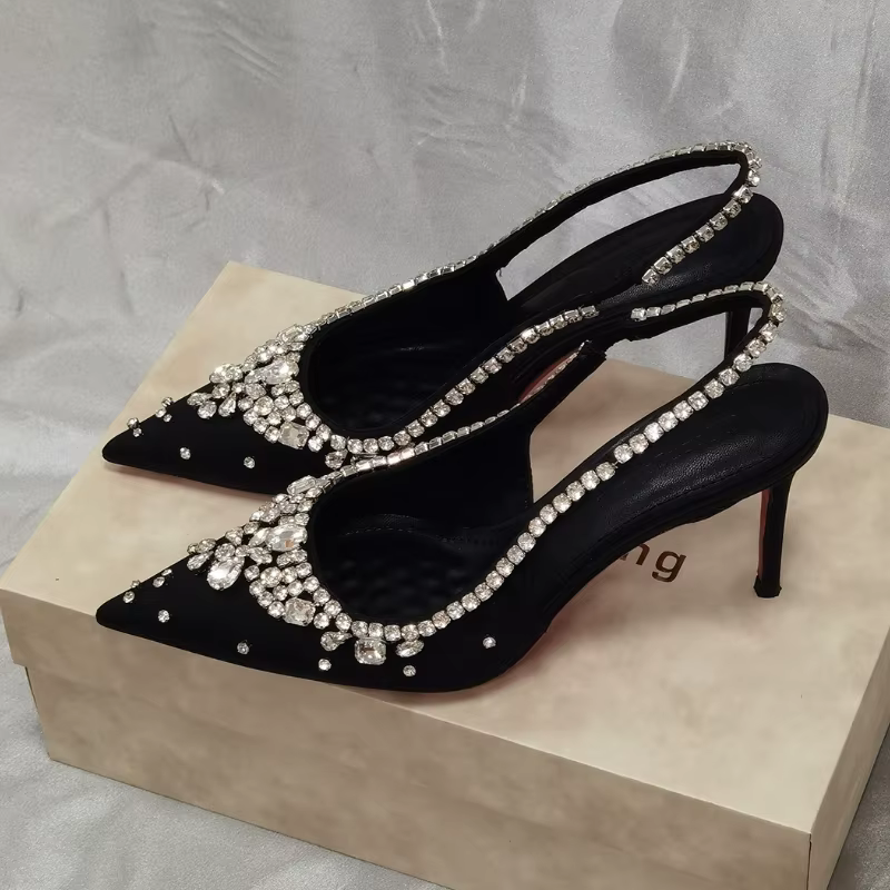 Zapatos de fiesta con pedrería – Tacón alto elegante para bodas y eventos especiales - imagen 2