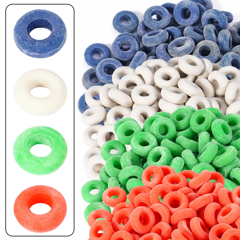 100 Uds herramientas veterinarias de corte de cola anillo hemostático corte de cola de Animal ganado anillo de goma de castración para círculo de castración - imagen 2