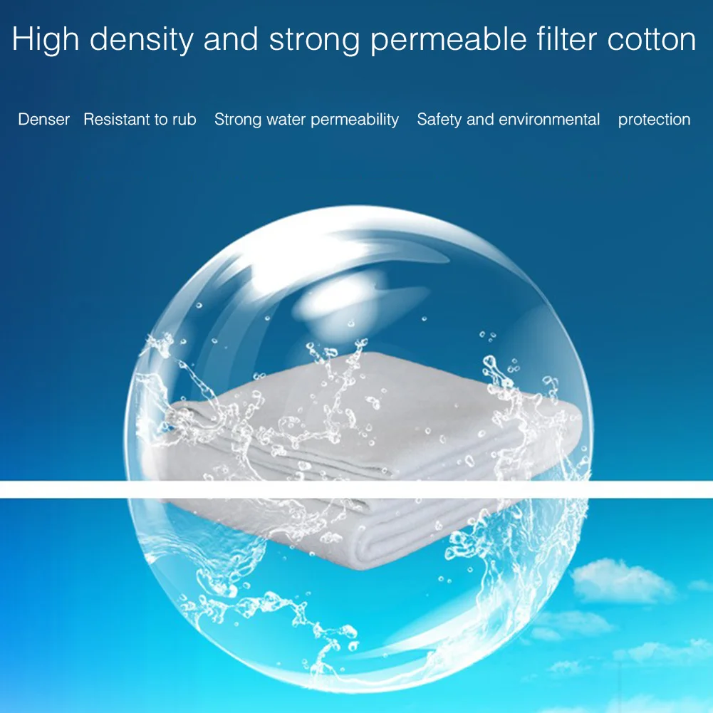 Filtro de purificación de Acuario, manta de algodón para pecera, ultrafina, alta densidad, alta permeabilidad, blanco - imagen 3