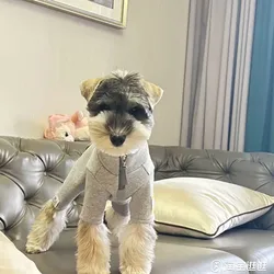 Camisa inferior de cuatro patas con cuello alto para otoño e invierno para mascotas, camisa inferior de cuatro patas para perros, Schnauzer, oso, Teddy, pijamas para perros, ropa para cachorros