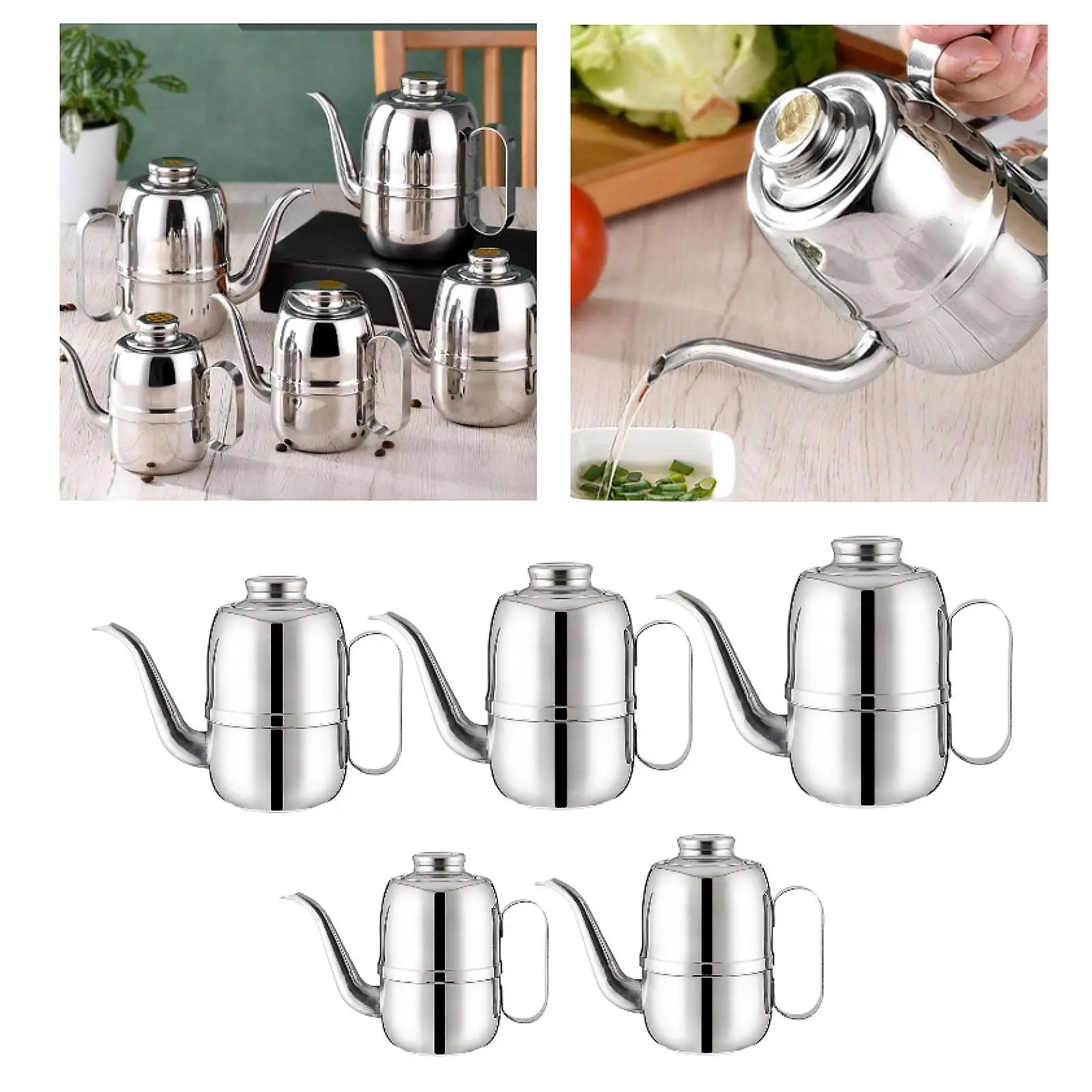 Olla de aceite multifunción, boquilla larga gruesa, botella de aceite de cocina, dispensador de aceite para tiendas de postres, cocina, panadería, Buffets para el hogar - imagen 4