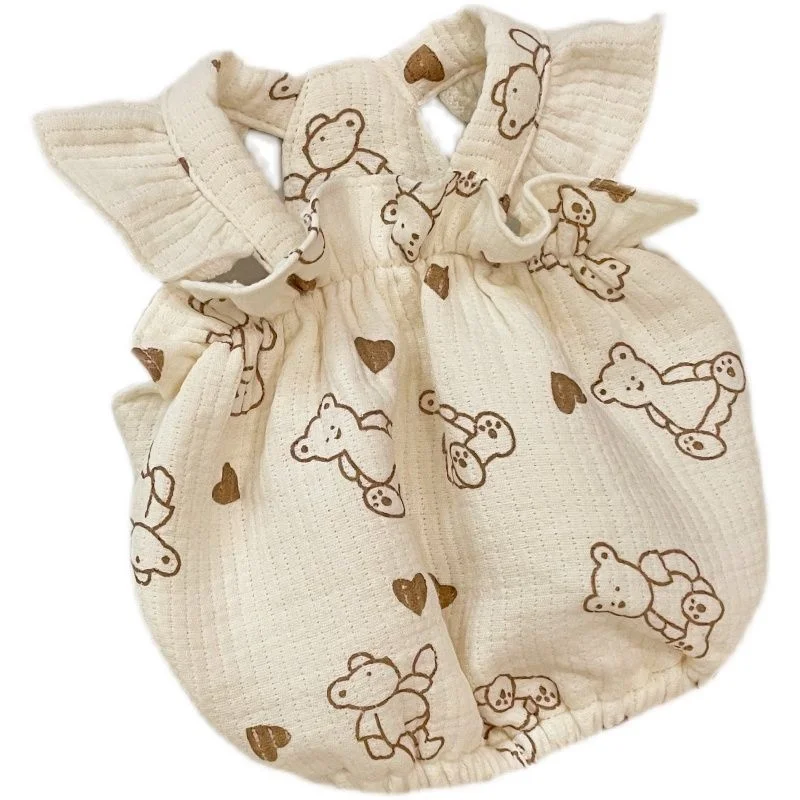 Chaleco corto de algodón acolchado para perros pequeños, chaleco de lujo con mangas voladoras, eslinga de burbujas para mascotas, ropa para perros pequeños, suministros para perros - imagen 4