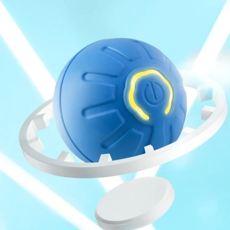 Juguete automático para perro rodante, juguete de entrenamiento autopropulsado para gatito, juego interactivo para interiores, pelota eléctrica inteligente para perro, suministros - imagen 4
