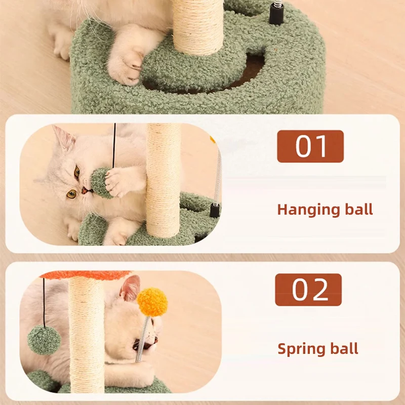 HOOPET-Marco de escalada para gatos, tabla de rascar para mascotas, tipo carrusel - imagen 5