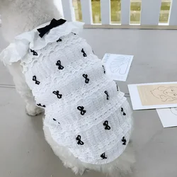 Vestido verano con lazo para perros pequeños – Ideal Bichon Frise y Yorkshire