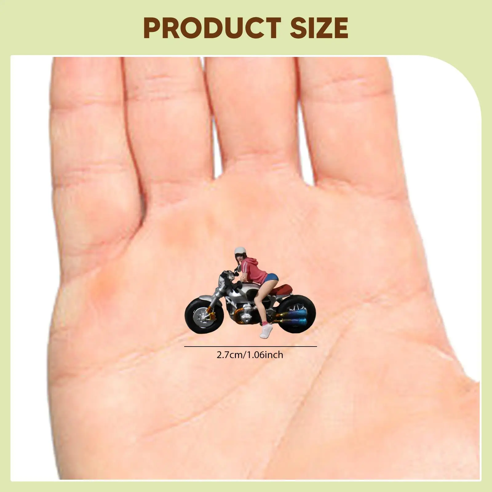 1/64 Scale Miniature Figure Motorcycle Rider Dollhouse Accessories Model 1/64 Scale Miniature Figure Motorcycle Rider Dollhouse Accessories Model