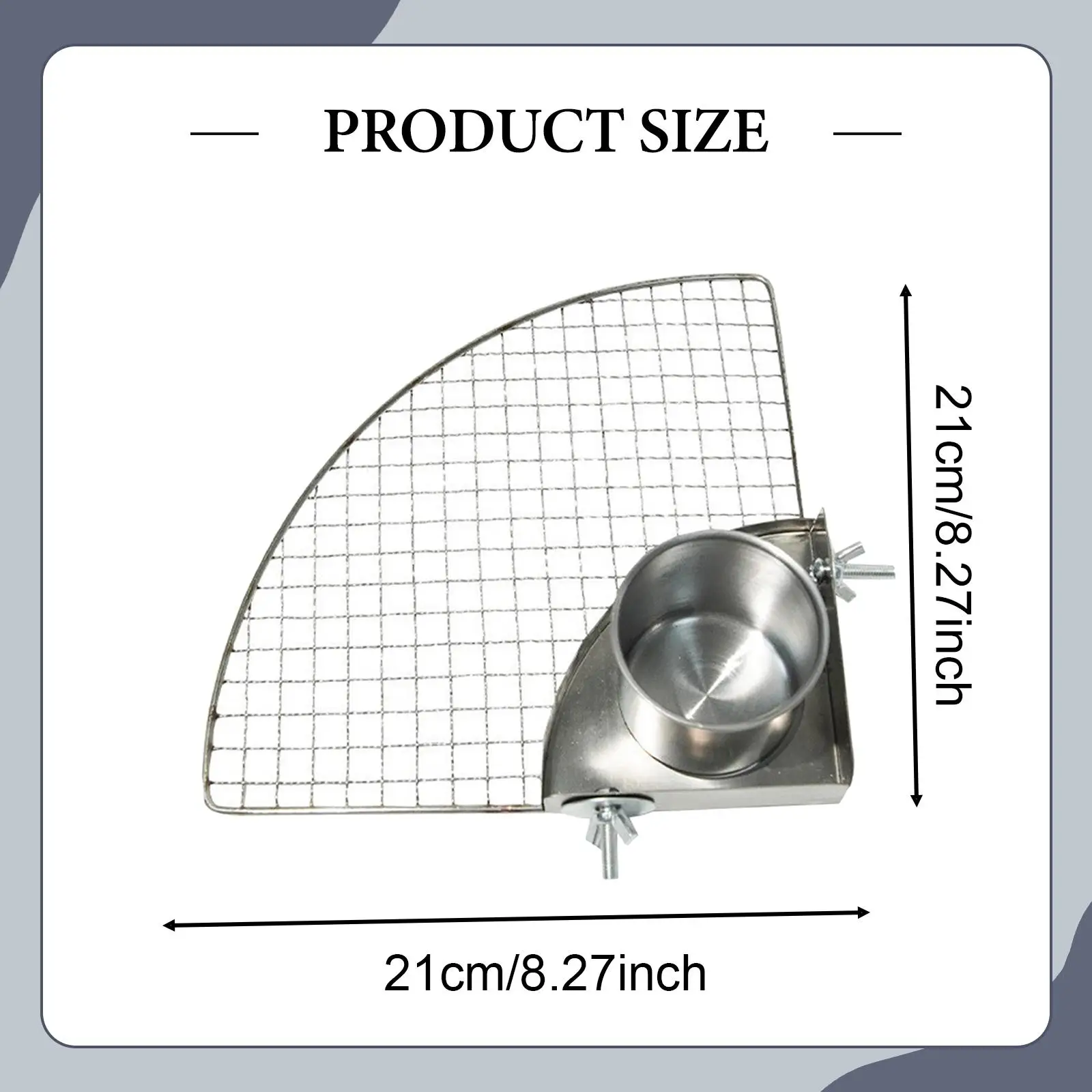Cage Bird Feeder Sturdy Convenient Installation Triangle Chinchilla Coop Cup Cage Bird Feeder Sturdy Convenient Installation Triangle Chinchilla Coop Cup