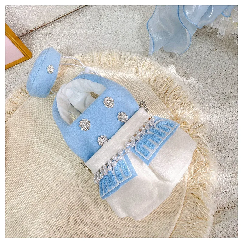 Abrigo tweed azul perla para perros pequeños – lujo invernal - imagen 5