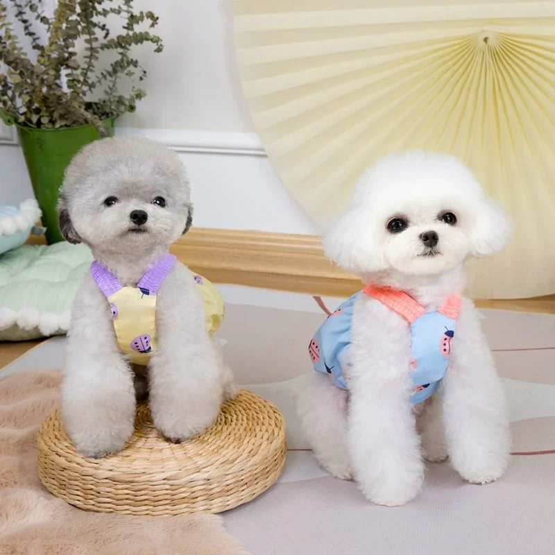 Vestido para perros, ropa para mascotas, falda con tirantes para perros, gatos, cachorros, vestido de princesa para perros, Chihuahua, ropa para mascotas de peluche para perros pequeños - imagen 3