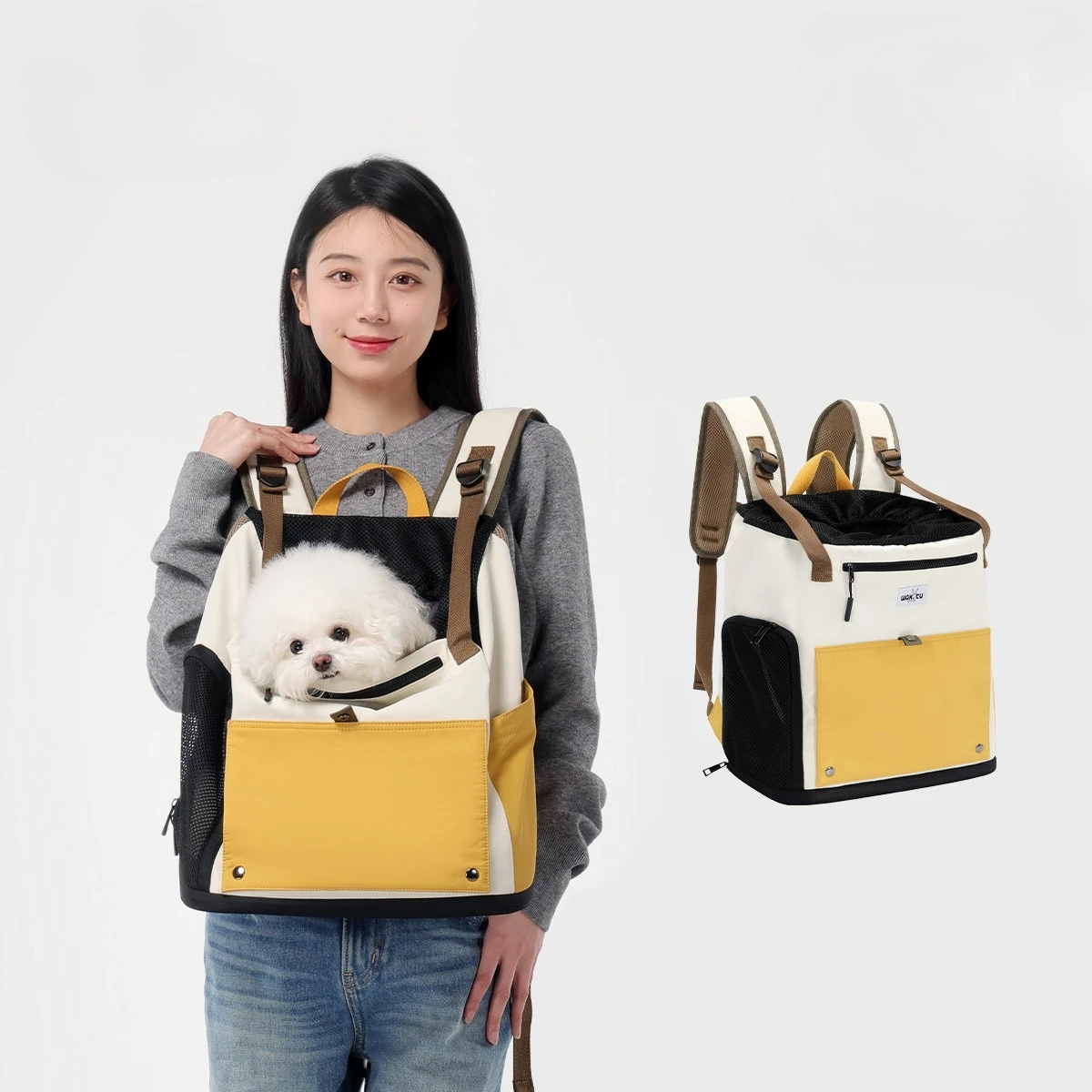 Transportín mochila frontal para gatos y perros – cómodo, transpirable - imagen 4