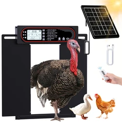Puerta automática solar para gallinero con LCD y sensor de luz