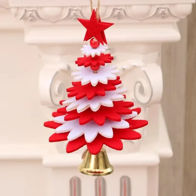 Un adorno de árbol de Navidad rojo y blanco