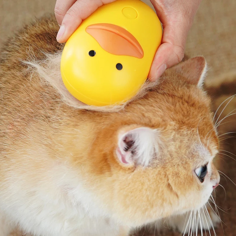 Peine de masaje de adsorción en aerosol para mascotas, peine para quitar el pelo, artefacto de baño, cepillo suave de vapor, suministros para perros y gatos