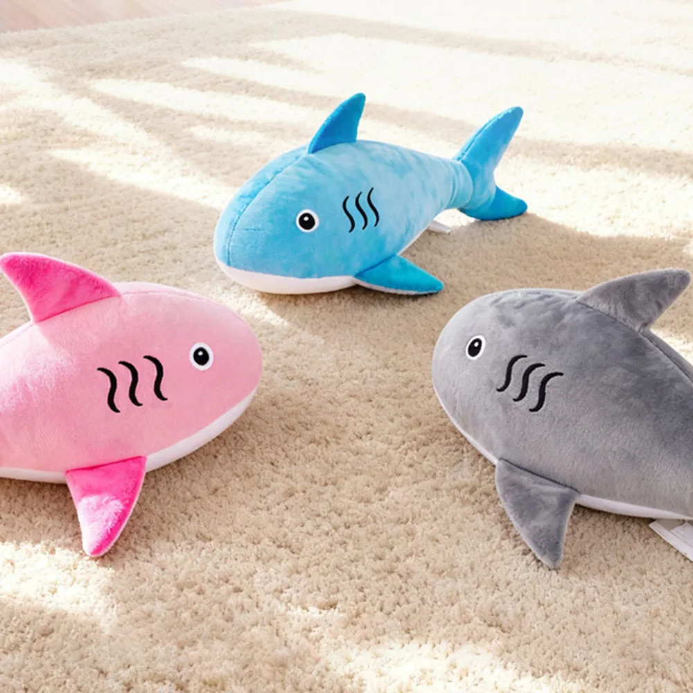 Juguete gigante para perros con tiburón, juguete de peluche duradero para mascotas para juegos autónomos, diseño resistente a masticar para aliviar el aburrimiento,