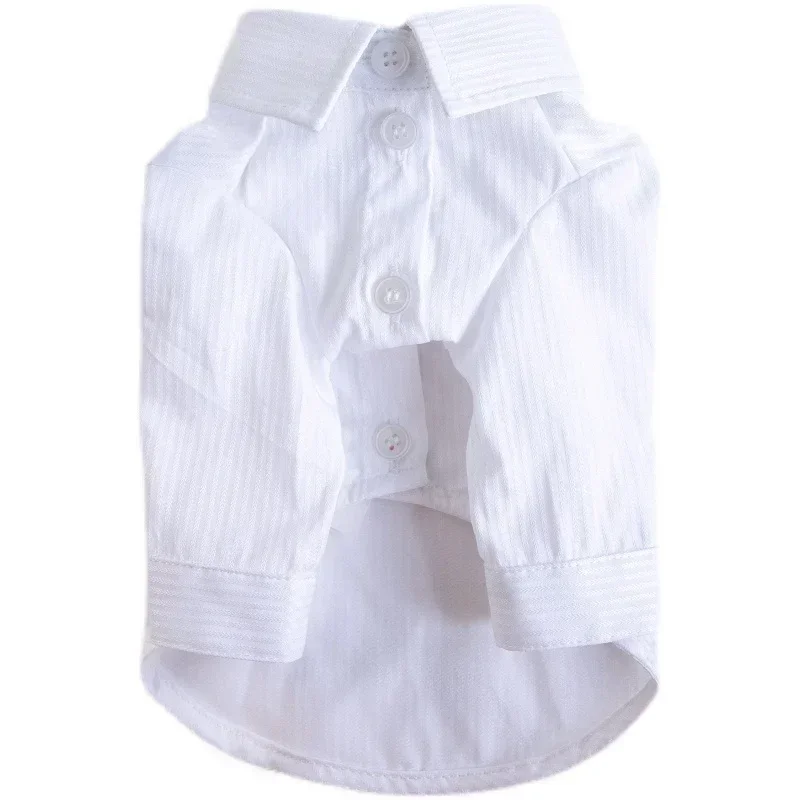 White Cat Dog Shirt Boy Dog Clothes Wedding Costume Pomeranian Shih Tzu Maltese Poodle Bichon Frise Pet Clothing Apparel White - imagen 2
