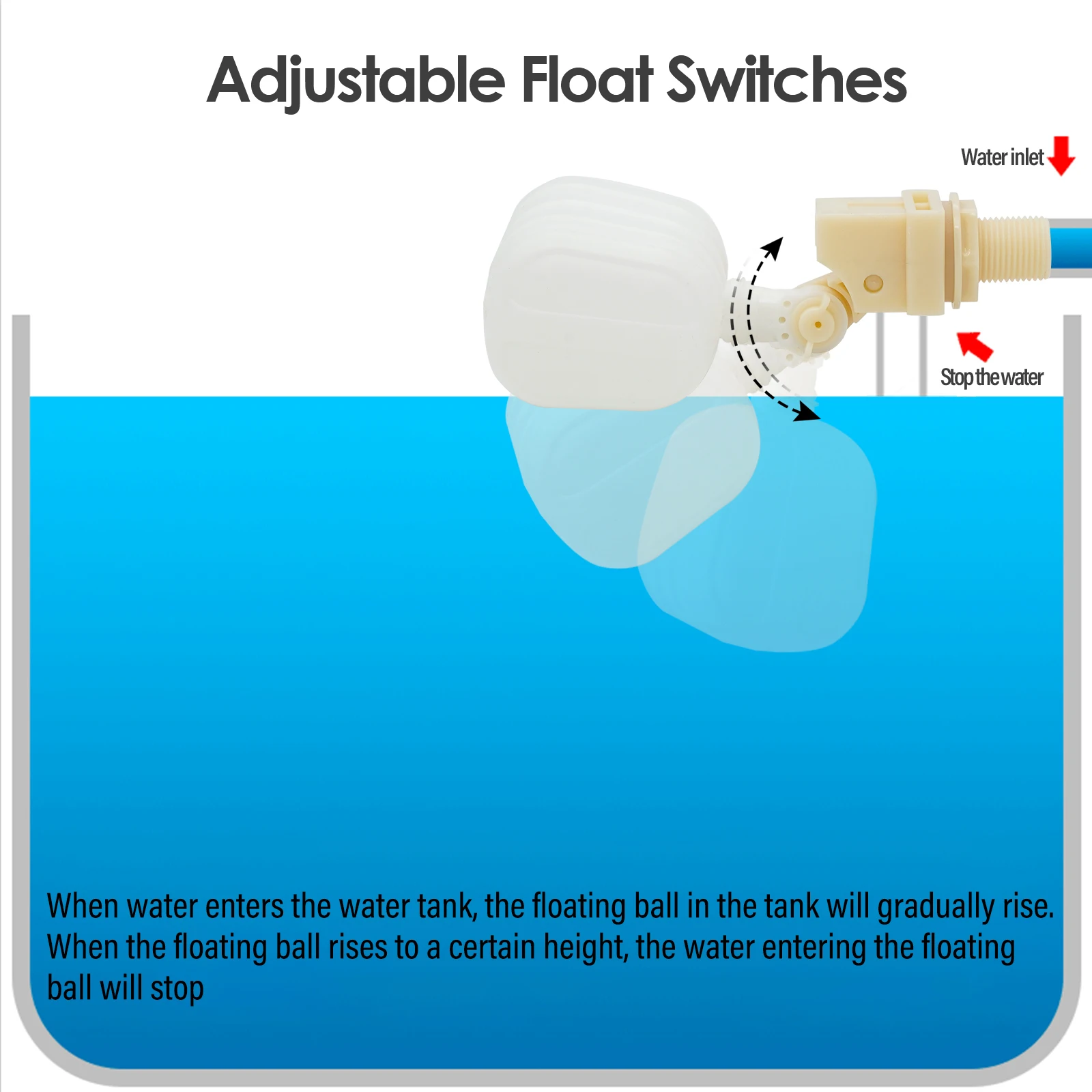 Válvula de flotación automática para acuario, humidificador de agua para granja, ganado, ovejas y perros, 1/2 ", 3/4" - imagen 3
