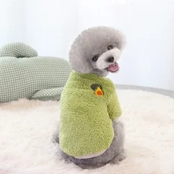 Chaleco forro polar fruta ropa para perros de invierno