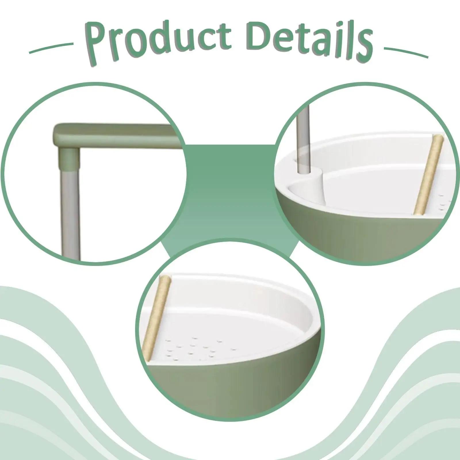 Parrot Bathtub Automatic Bird Bath with Perch and Pump Indoor Shower Cage Accessories for Cockatiel Mynah