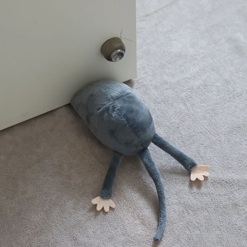 Tope de puerta felpa para gatos y perros – Figura decorativa suave - imagen 4