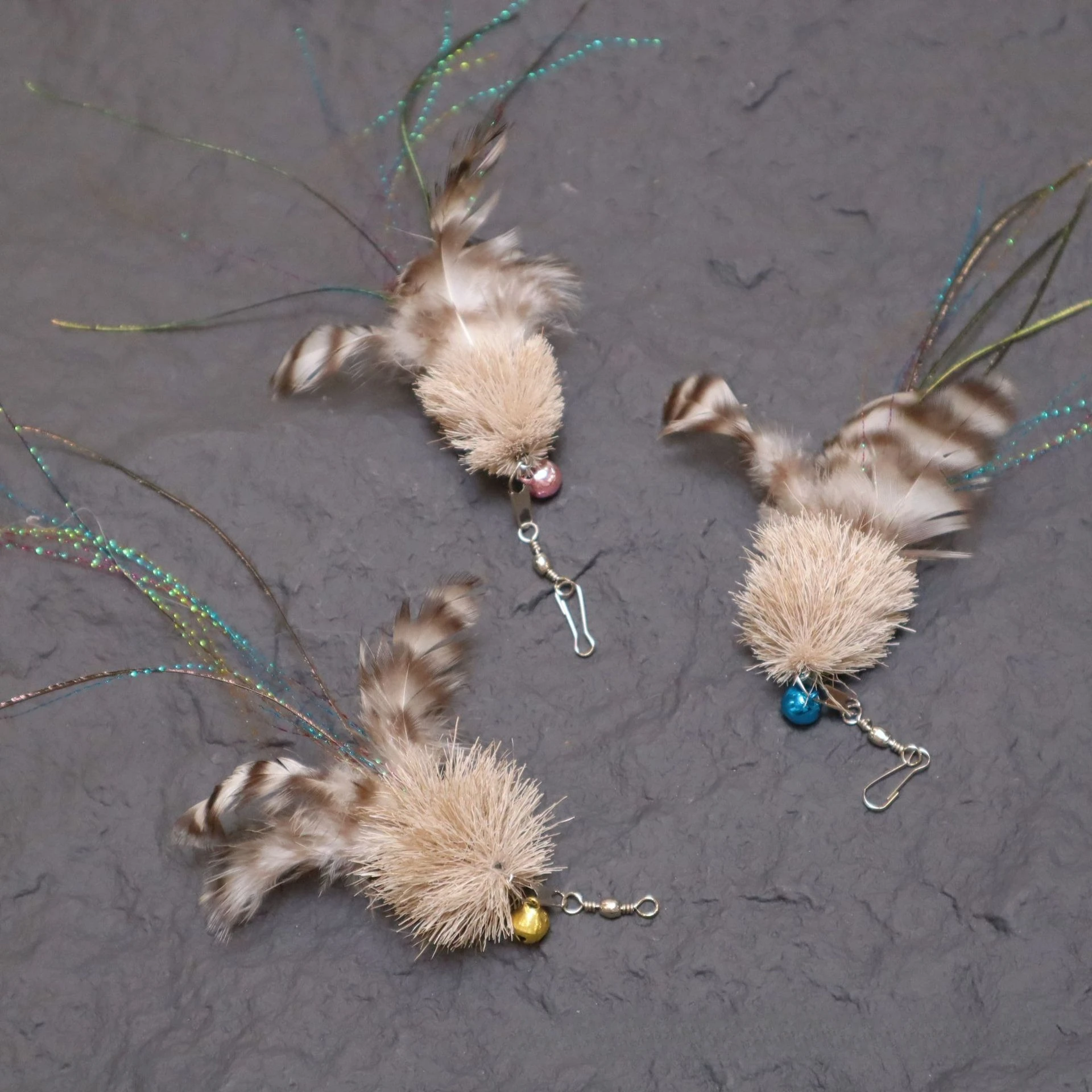 Accesorios de juguete para gatos con forma de medusa de plumas, suministros para mascotas, palo de Teaser para gatos para cambiar cabezales - imagen 5