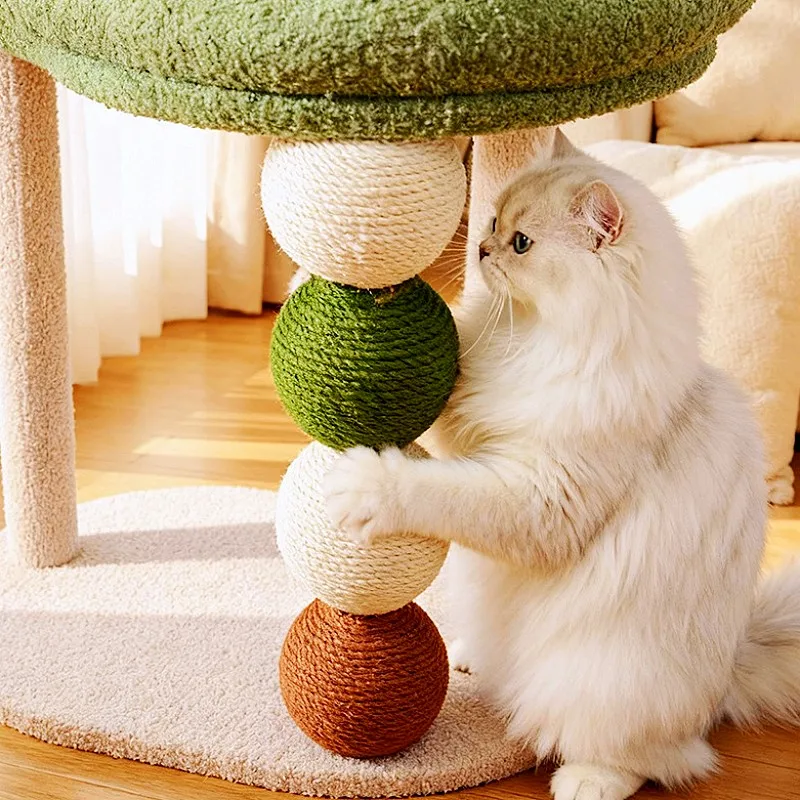 Árbol rascador para gato con nido, sisal y juguetes – Torre de juego