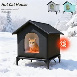 Casa para gatos al aire libre aislada e impermeable y plegable