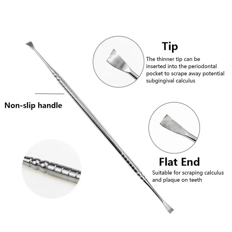 Raspador de dientes para mascotas, herramienta de eliminación de cálculo Dental de doble punta de acero inoxidable, escalador de dientes para limpieza de gatos y mascotas, accesorios para perros y cachorros - imagen 5