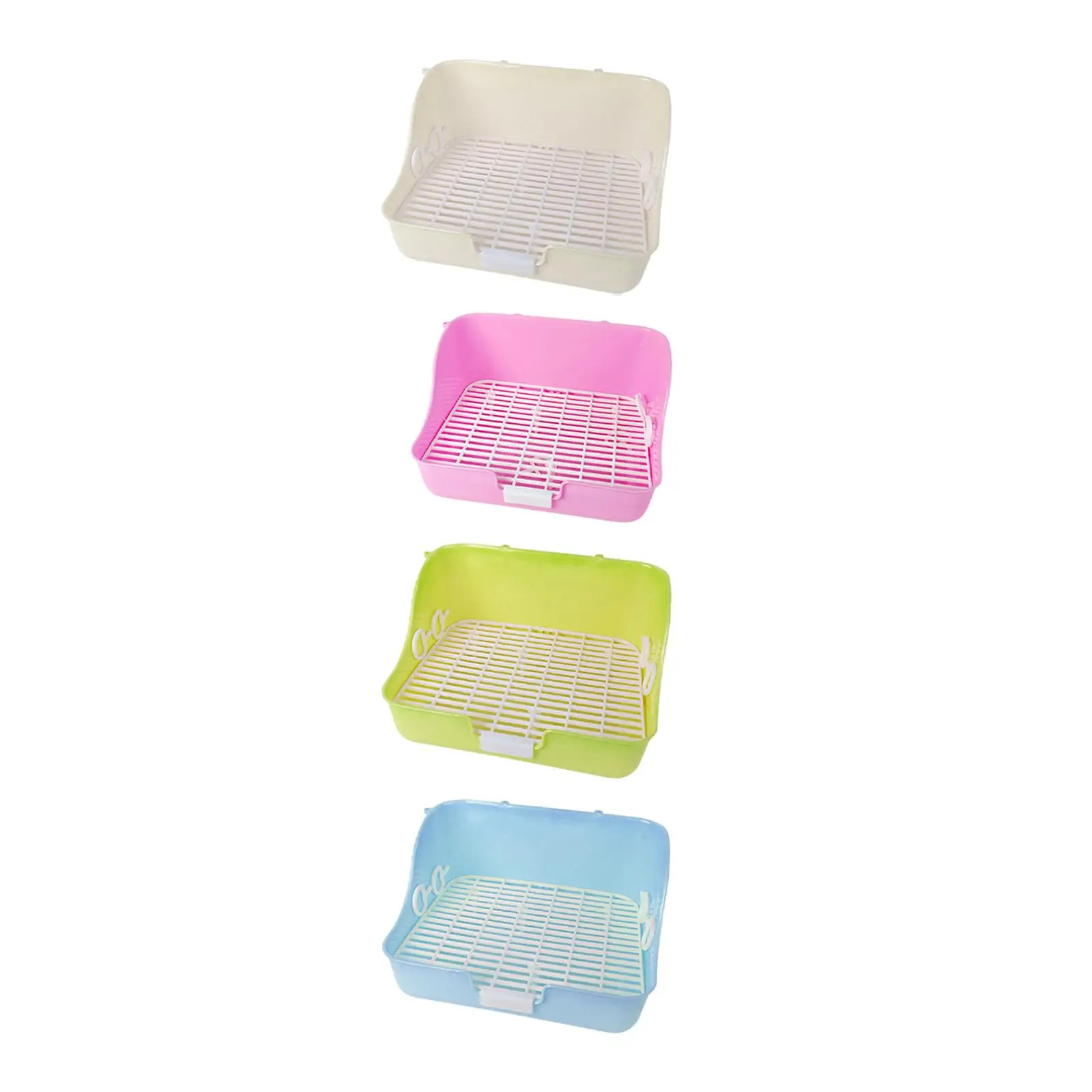  Litter Box Indoor Rectangular Cage Toilet Small Pets Bedding Litter Box for Galesaurs Chinchilla Squirrel Ferrets Hamster