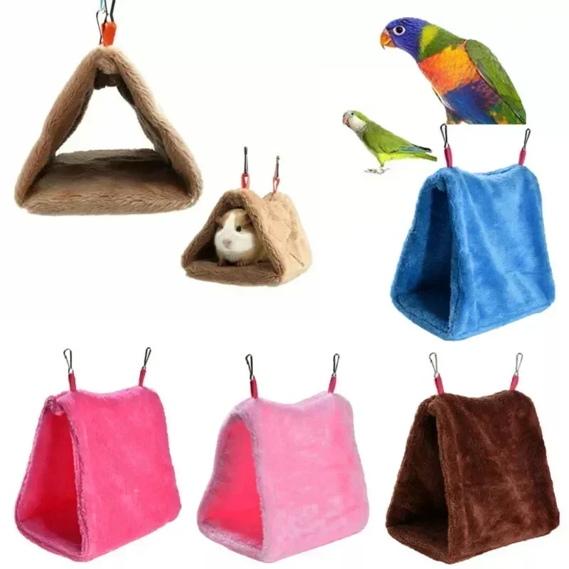 Jaula cálida para pájaros y loros, hamaca colgante, tienda de campaña, cama para pájaros, jaula para dormir, accesorios de decoración, casa de pájaros, nido - imagen 3