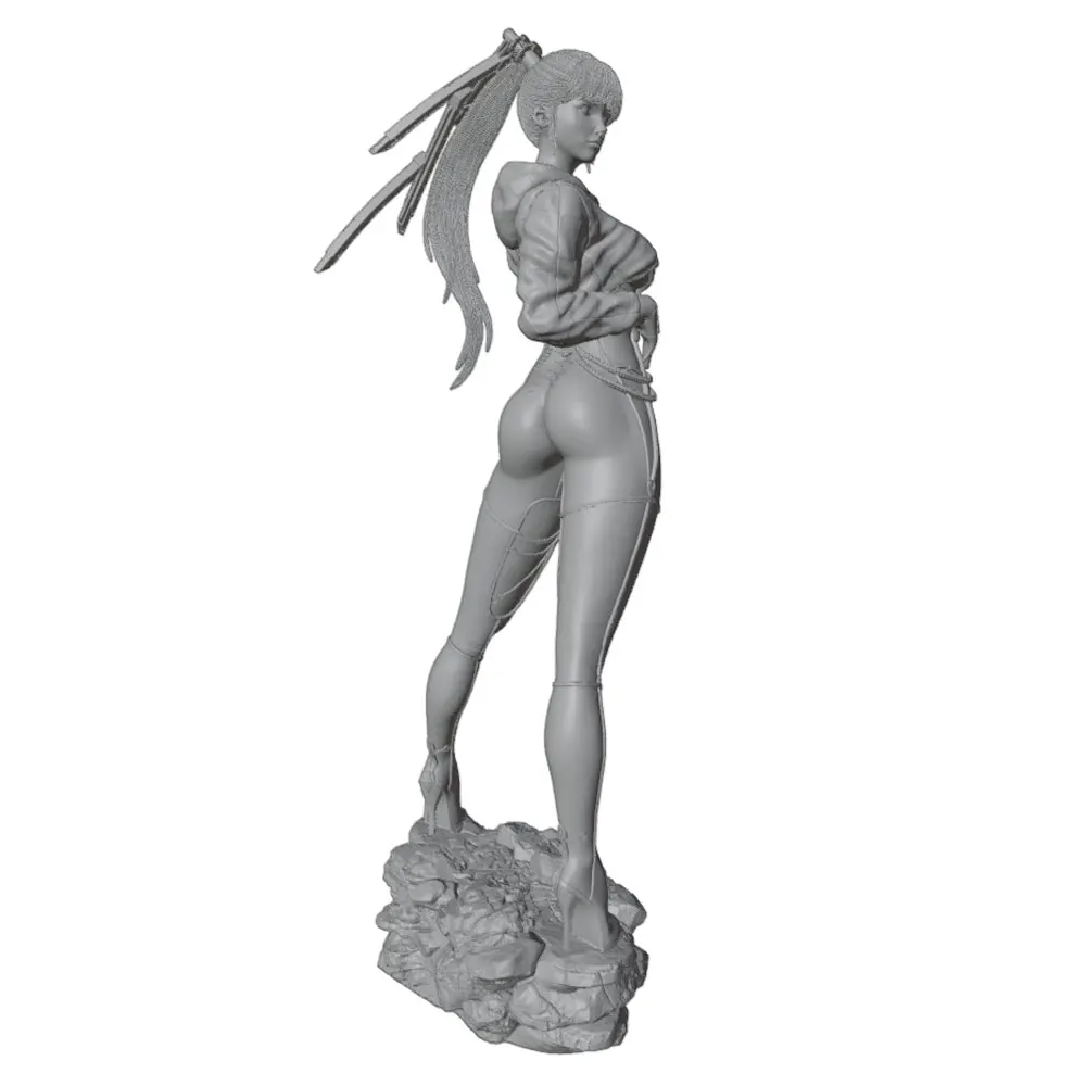 Kit resina gris impresa 3D miniatura chica sexy sin montar ni pintar - imagen 4
