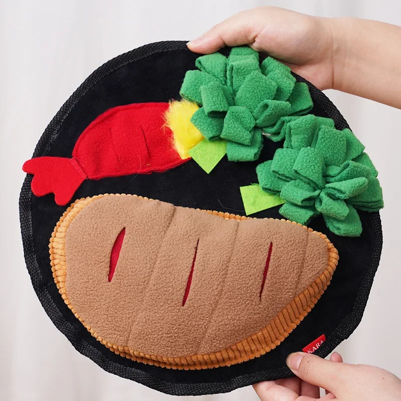 Estera para olfatear perros, manta oculta para olfatear comida, acompañamiento de perros para consumer energía, rompecabezas para mascotas, juguetes para cachorros para perros pequeños - imagen 4