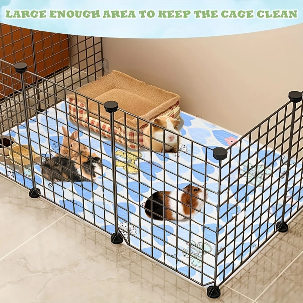 Almohadilla para orinar conejillo de indias con estampado, esteras reutilizables con forro para jaula para animales pequeños, hámsteres, conejos y ardillas, multiusos, fácil de limpiar, 1 ud. - imagen 5