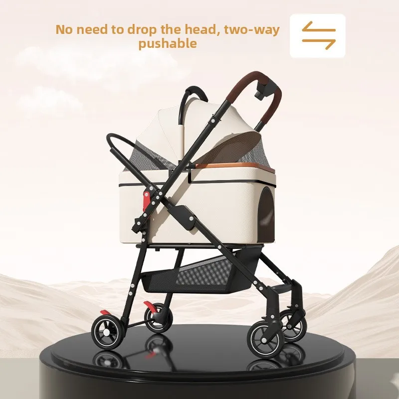 Cochecitos para mascotas, nuevo carrito transpirable para perros pequeños y medianos, productos integrados para mascotas de peluche para perros y gatos - imagen 2