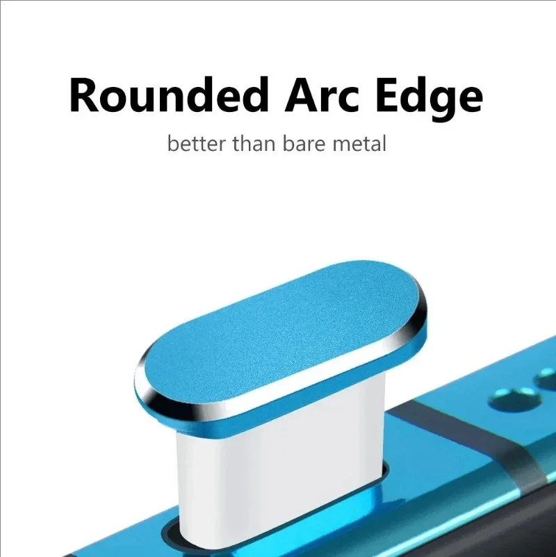 Tapones Metálicos Antipolvo Tipo C para iPhone 15 Pro Max y Samsung - imagen 3