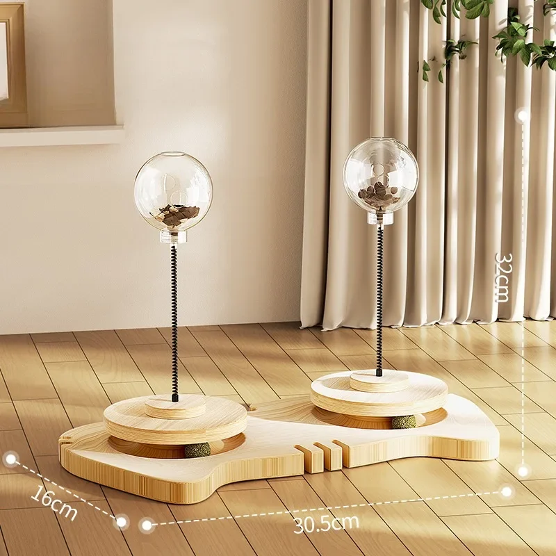 Juguete para gatos con fugas, palo de bolas liofilizadas, rueda de aperitivos para gatitos, productos para mascotas, accesorios de juguetes para gatos, Teaser de primavera - imagen 5